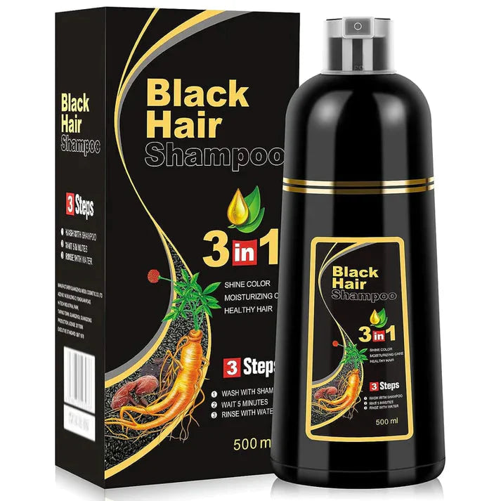 3-IN-1 BLACK HAIR DYE SHAMPOO (AYURVEDIC NO SIDE EFFECT) | BUY 1 GET 1 FREE